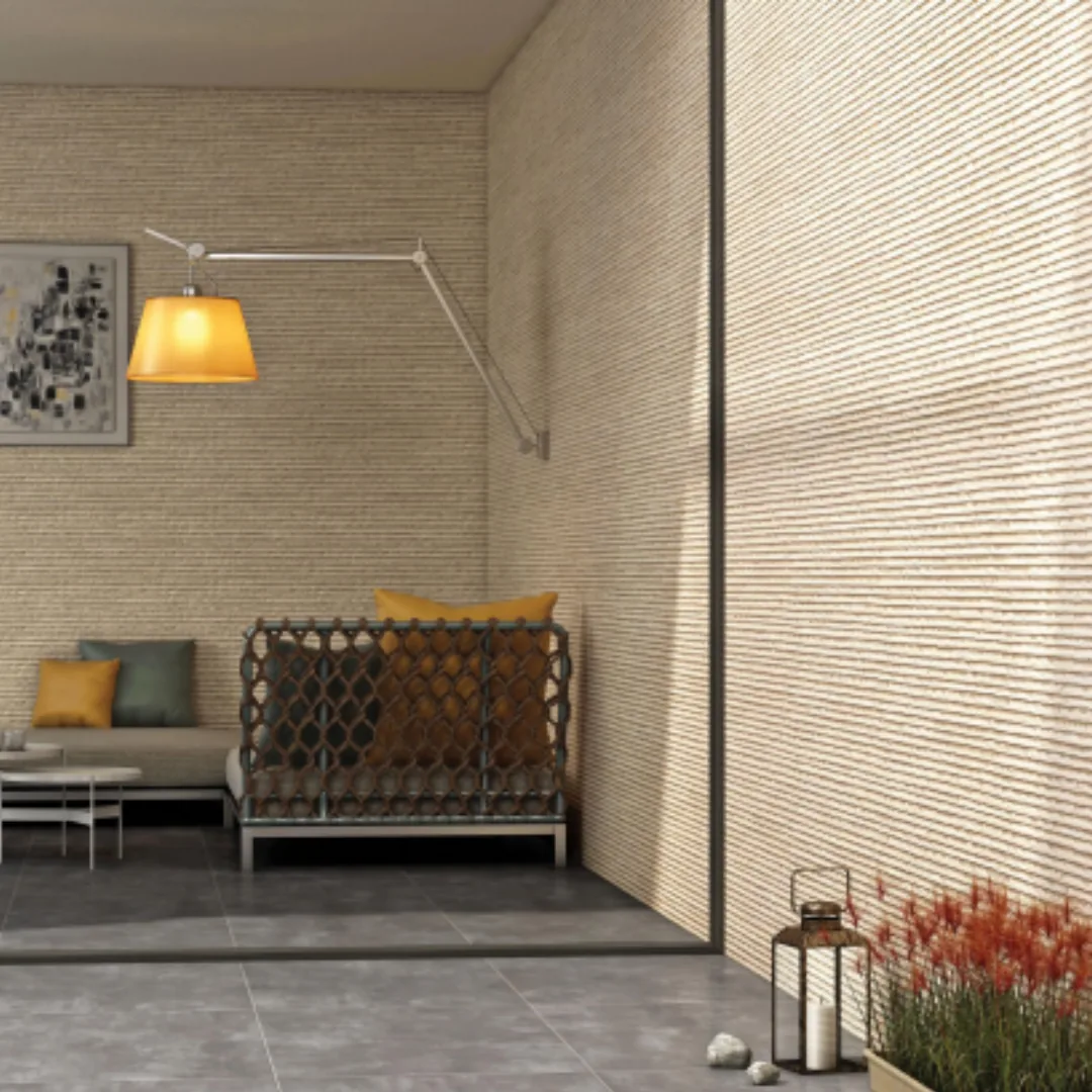 Exotica KJ - Tropic Gris Metrix, stone-pattern wall tile for exterior walls